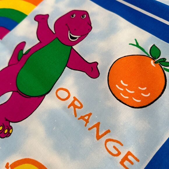 Barney Book of Colors Rainbow Fabric Book Cotton Craft Panel Vintage Cut & Sew - Picture 8 of 10